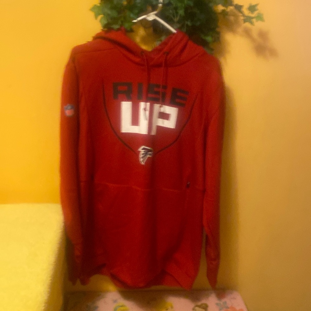 Atlanta Falcons Rise Up NFL pullover Jacket size Large Red/Black/white